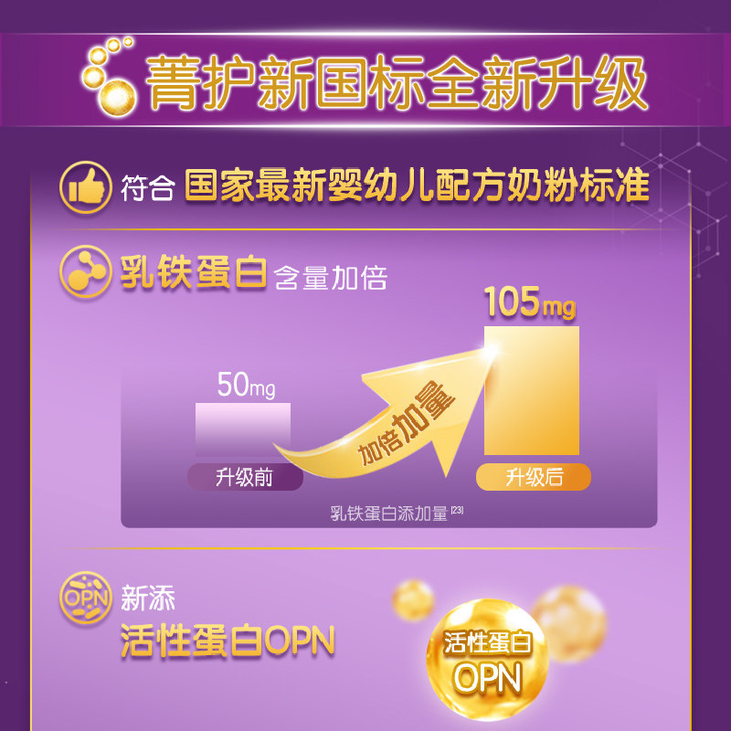 【新国标】伊利金领冠菁护3段牛奶粉 金领冠婴幼儿牛奶粉
