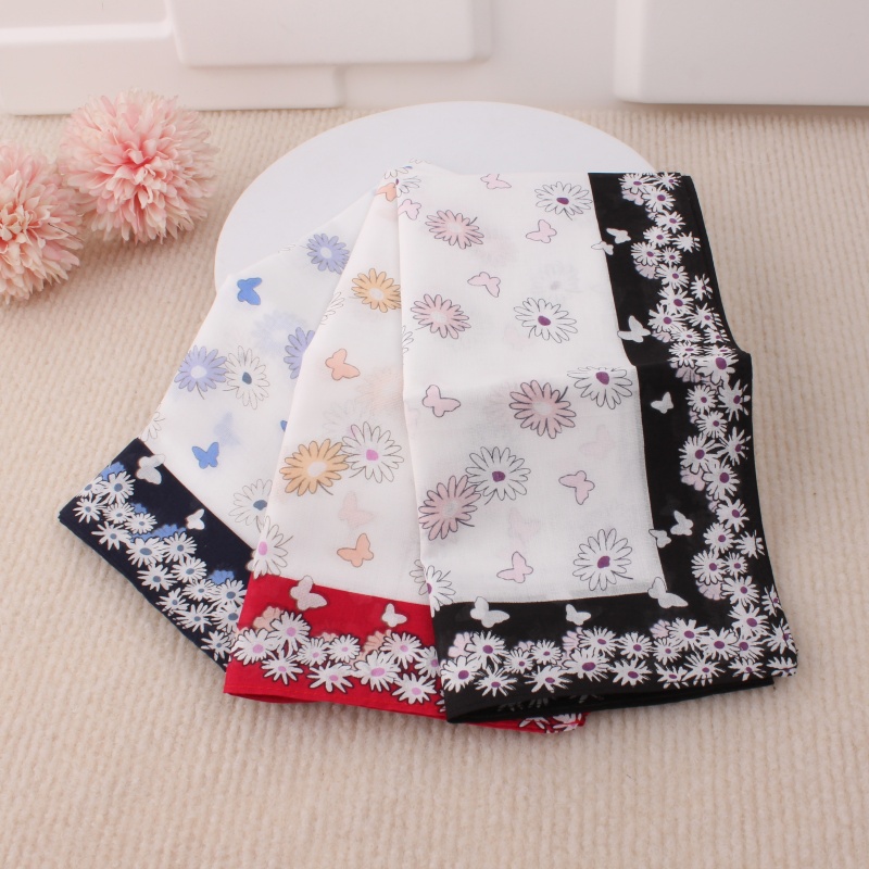 淑女时尚纯棉印花手帕全棉女士薄款手绢高品质柔软吸汗擦汗环保 - 图2