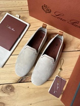 loro paina 2023 autumn winter new soft comfort 100 hitch cashmere face leather male non-slip Lefoe shoes