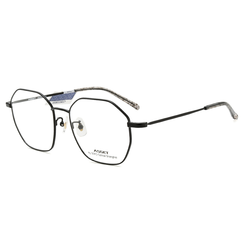 精工复古文艺大框多边形近视眼镜框男女学生镜架黑色配镜片AE5002-图3