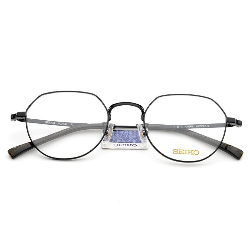 SEIKO精工钛架眼镜框男复古超轻圆框近视眼镜架显脸小女潮H03098-图3