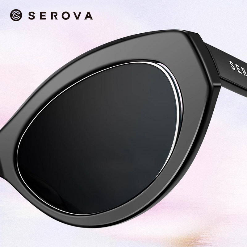 SEROVA白鹿同款施洛华2026年款偏光太阳镜女猫眼墨镜防紫外线9087,淘宝优惠券,粉丝福利购,淘宝优惠卷
