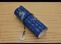 One Leaf Know Autumn hand for pen Pen Curtain (Han) National Ancient Wind Classical Chinese Wind Hand Workers pen bag pen bag