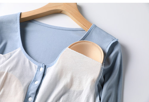 月子服上衣春秋长袖孕妇睡衣怀孕期t恤产后喂奶哺乳家居服女夏天 - 图1