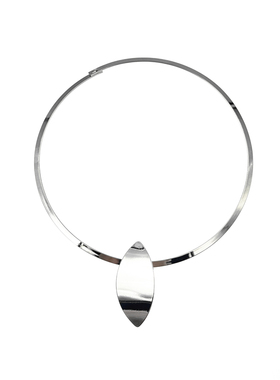 百搭银色棱形几何项圈