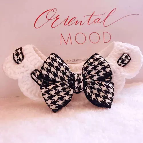 Плетеный чокер, слюнявчик с бантиком для приставной кровати, демисезонный шарф-платок, в стиле Шанель, в западном стиле