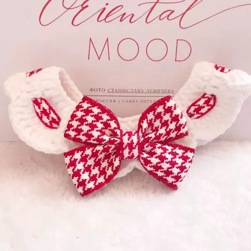 Плетеный чокер, слюнявчик с бантиком для приставной кровати, демисезонный шарф-платок, в стиле Шанель, в западном стиле