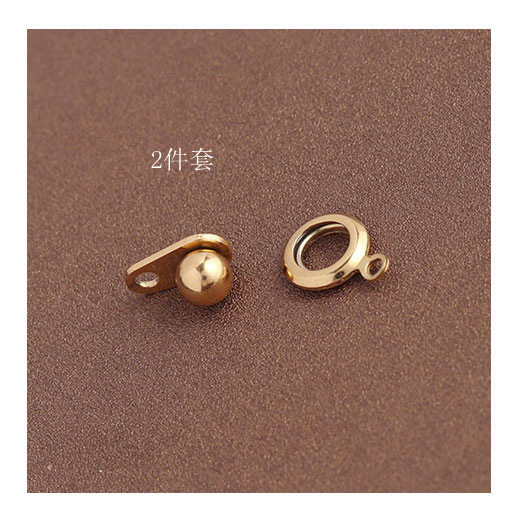 不锈钢圆珠扣套扣diy基本配件(2套)不变色项链手链首饰扣手作材料,淘宝优惠券,粉丝福利购,淘宝优惠卷