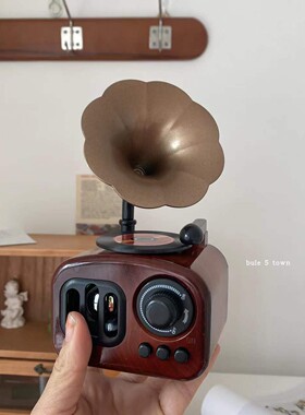 ins风复古留声机音乐盒怀旧摆件酒吧咖啡厅桌面创意礼物家居装饰