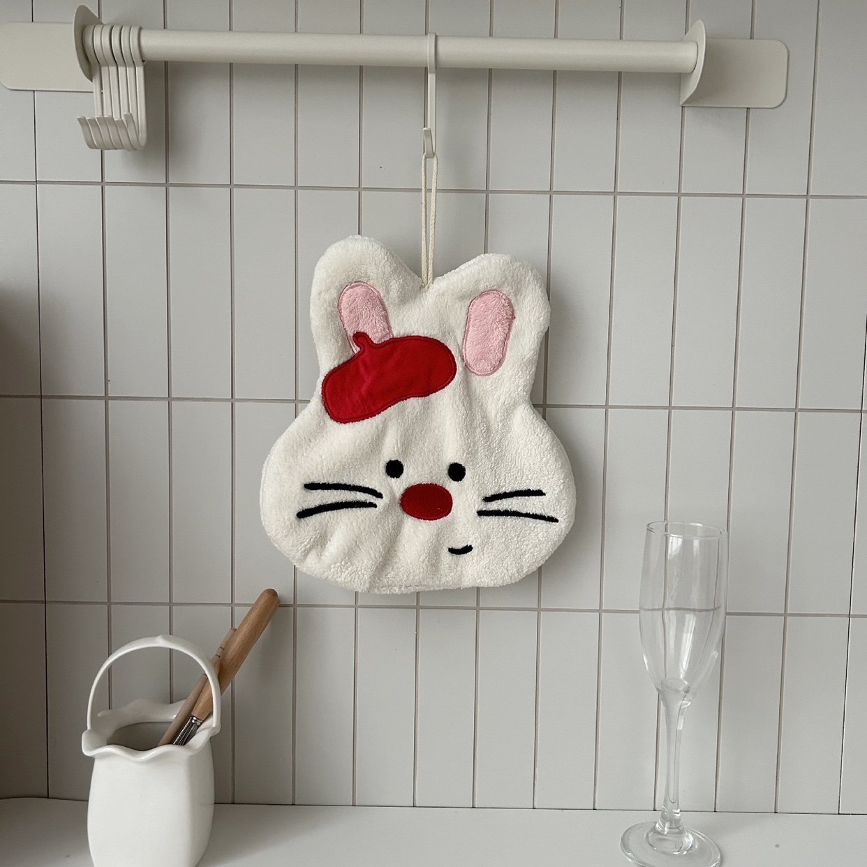 可爱小熊小狗擦手巾珊瑚绒可爱卡通挂式吸水速干加厚擦手手帕抹布,淘宝优惠券,粉丝福利购,淘宝优惠卷