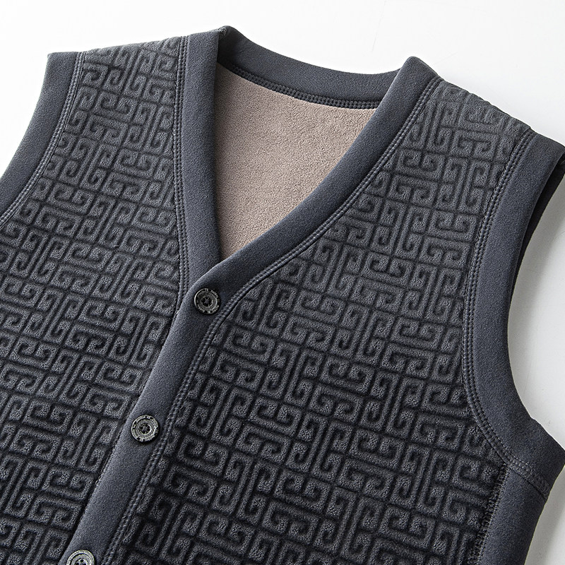Dad's thickened velvet vest for middle-aged and elderly men