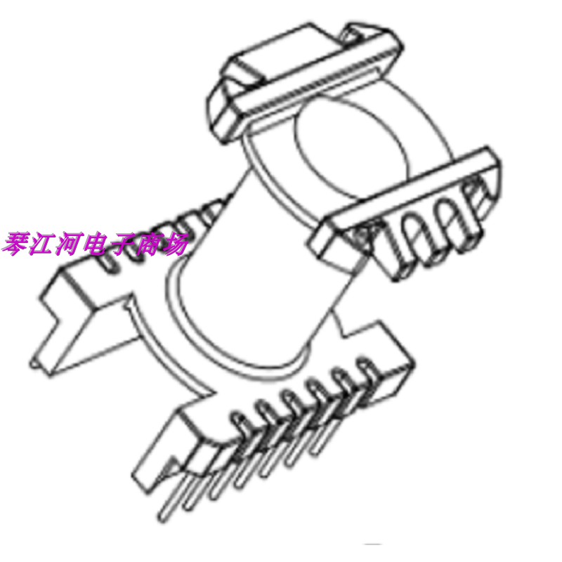ER40高频电源变压器磁芯骨架卧式8-变压器磁芯骨架 - 图1