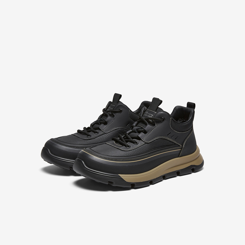 百思图25冬季商场新款加绒保暖棉鞋时尚潮流运动男休闲鞋16950DM5,淘宝优惠券,粉丝福利购,淘宝优惠卷