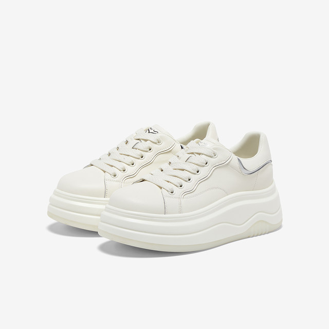 Bestu 2025 new autumn new shopping mall white shoes platform thick sole heightening women's casual shoes W0951CM5
