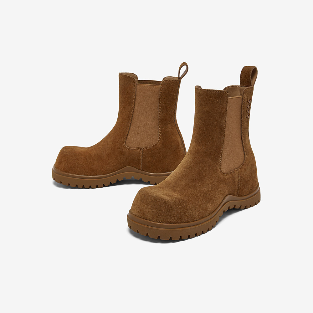 百思图2025冬季商场新款真皮厚底切尔西靴烟筒靴女短靴W0592DZ5,淘宝优惠券,粉丝福利购,淘宝优惠卷