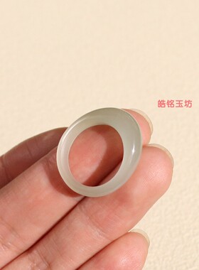 和田玉馒头戒指12号百搭叠戴款