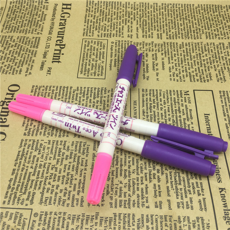 进口退色笔动消色笔点位笔水溶笔 日本Adger双头褪色笔 气消笔 - 图2