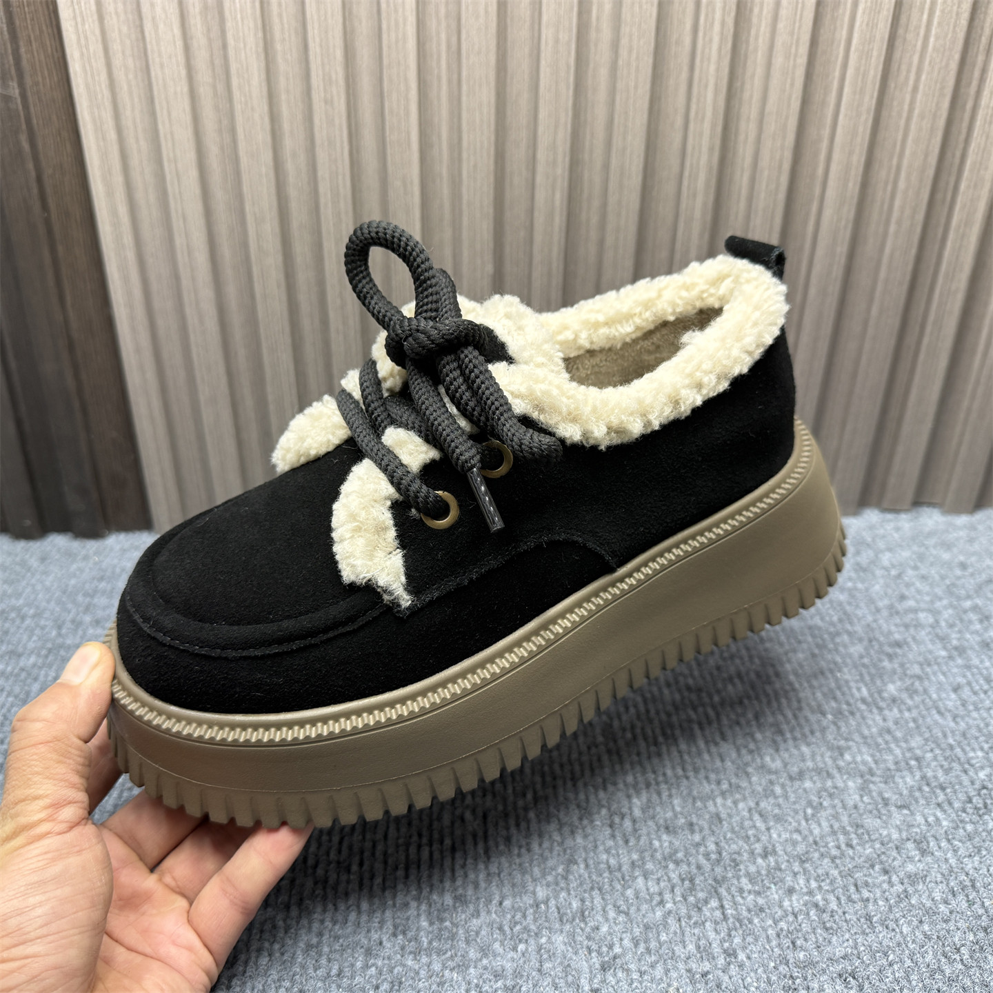 断码处理加绒复古博肯鞋女2025冬季新款厚底增高小个子保暖雪地靴,淘宝优惠券,粉丝福利购,淘宝优惠卷