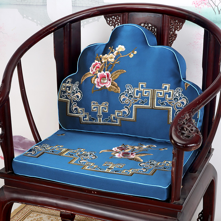 新中式红木沙发坐垫太师椅圈椅垫茶桌椅防滑家用实木皇宫椅定制