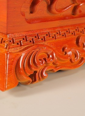 藏式家用天珠实木果盘中式糖果盘