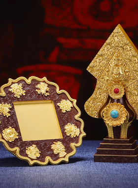藏式佛堂三根本总集朵玛供品摆件