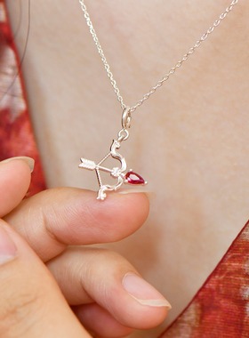 藏式纯银作明佛母怀爱弓箭项坠