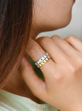 复古纯银度母莲花戒指男女小众