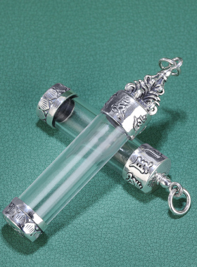 六字真言项链吊坠嘎乌盒藏式S925