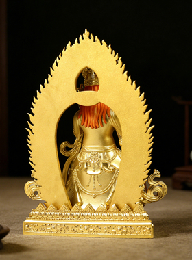 藏式黄铜扎基拉姆佛像摆件10cm