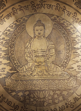 尼泊尔手工阿弥陀佛满月钵颂钵