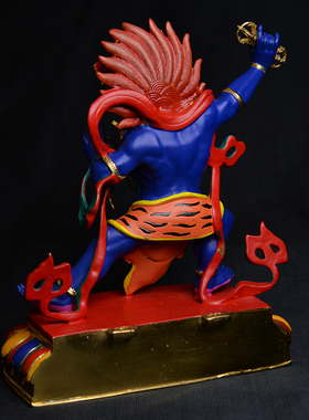 吉祥纯铜彩绘精工供奉密宗护法像