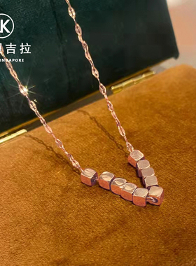 幸运吉拉LUCKY KILA方糖吊坠气质颈链锁骨链七夕情人节礼物送女友