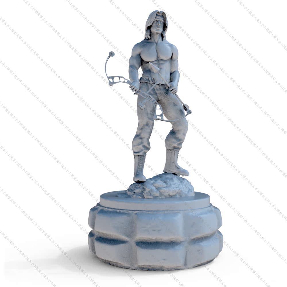 Rambo第一滴血兰博三维模型数据模型STL模型3D打印模型 - 图0