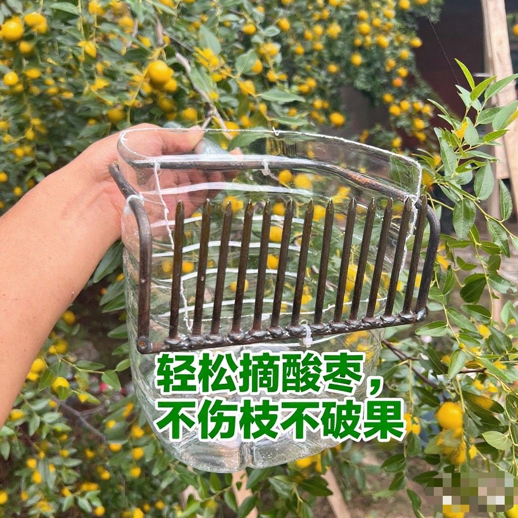 新款摘枣子神器加厚酸枣镀锌钢摘果器采果山枣柏树摘枣神器工具,淘宝优惠券,粉丝福利购,淘宝优惠卷