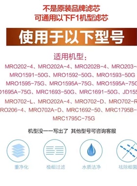 适配美的净水器F1滤芯MRO203-4/MRO202-4/MRU1591/MRU1691D纯水机