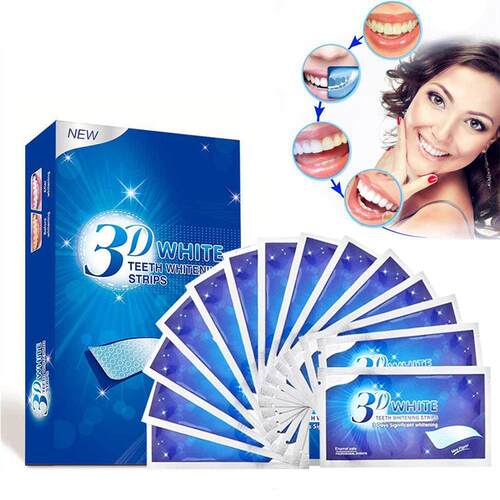 3D WHITE Teeth Whitening Stripes tooth Bleaching Tool 牙齿贴 - 图0