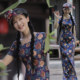 Singing on This Shore*Original-Midsummer Long Cheongsam Yilu Shen Girl (ຫຼຸດລາຄາ, ສ່ວນຫຼຸດ 50%) ໃນຂະນະທີ່ສິນຄ້າໝົດ.
