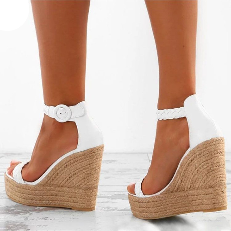 夹趾坡跟凉拖鞋wedge sandals for women shoes summer slippers - 图1