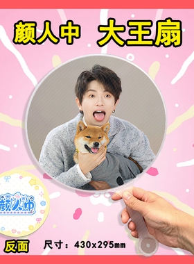颜人中 大王扇任意图可制作明星应援演唱会diy爱豆扇子