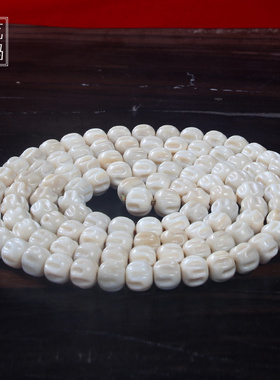 守艺猛犸象牙雕刻纯手工百香籽佛珠108颗念珠手串链子
