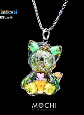 MOCHI情侣猫项链钥匙扣生日礼物