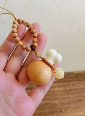 一物一图鸡腿骨头葫芦天然手捻文玩把玩随身手把件包包挂饰礼物