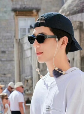 花少王安宇同款墨镜男女猫眼王鹤棣偏光墨镜个性街拍粗框太阳镜