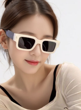 复古个性方形粗框墨镜UV400防紫外线辐射可配近视小众潮太阳眼镜
