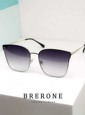 贝雷尼新款大框时尚无框太阳镜女复合尼龙防晒遮阳镜开车防晒墨镜