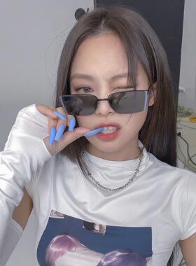 罗拉同款墨镜男女个性复古金属情侣太阳眼镜韩版方框时尚撞色网红