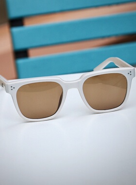 贝雷尼BRERONE黑色遮阳偏光墨镜方形框夏季防紫外线高级感太阳镜