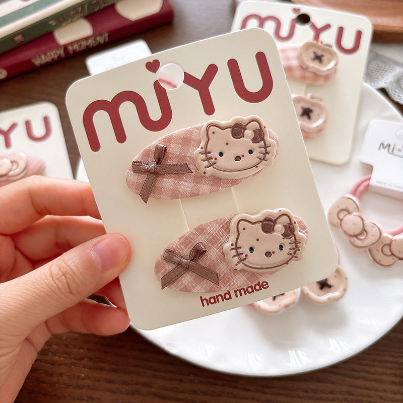 韩版甜美粉色系kt女孩刘海bb夹百搭可爱儿童侧边发夹蝴蝶结发绳,淘宝优惠券,粉丝福利购,淘宝优惠卷