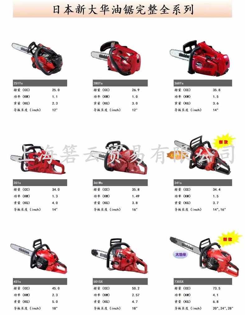 新款适配日本新大华伐木锯链锯油锯251TS进口单手轻型锯 - 图3