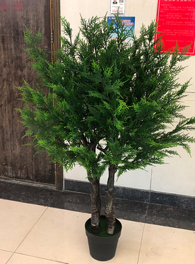 仿真植物盆栽柏树装饰
